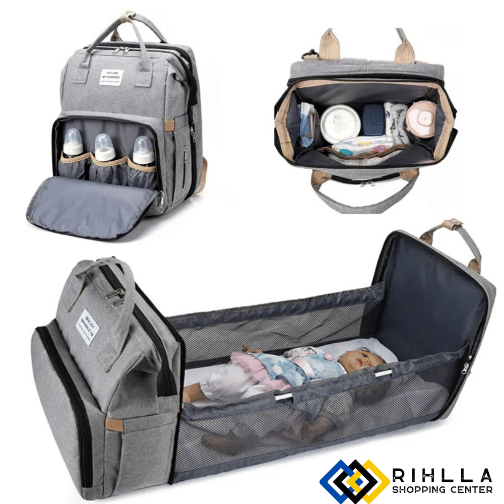 حقيبة متعددة الوظائف قابلة للطي للأم والطفل