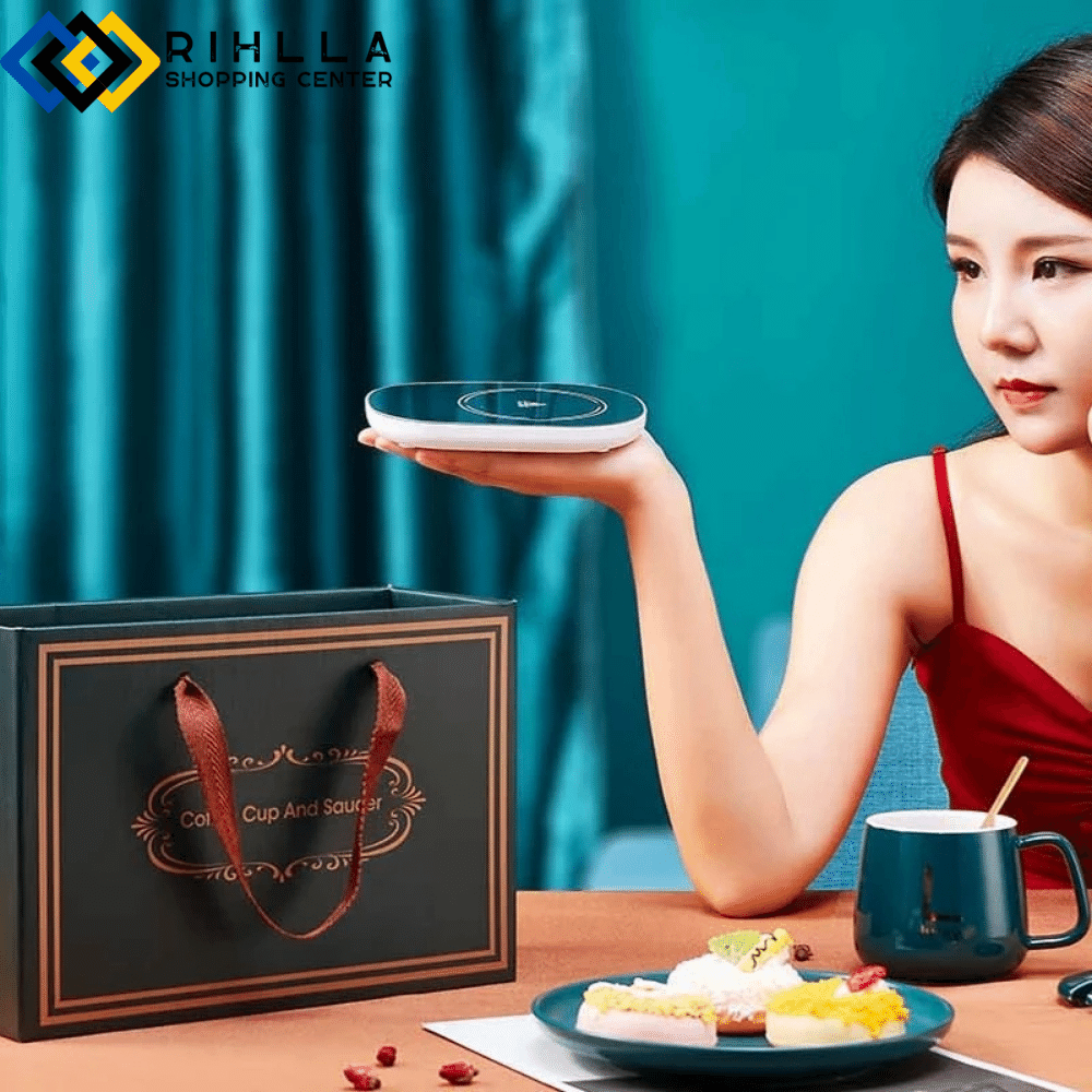 كوب مع صحن تسخين كهربائي